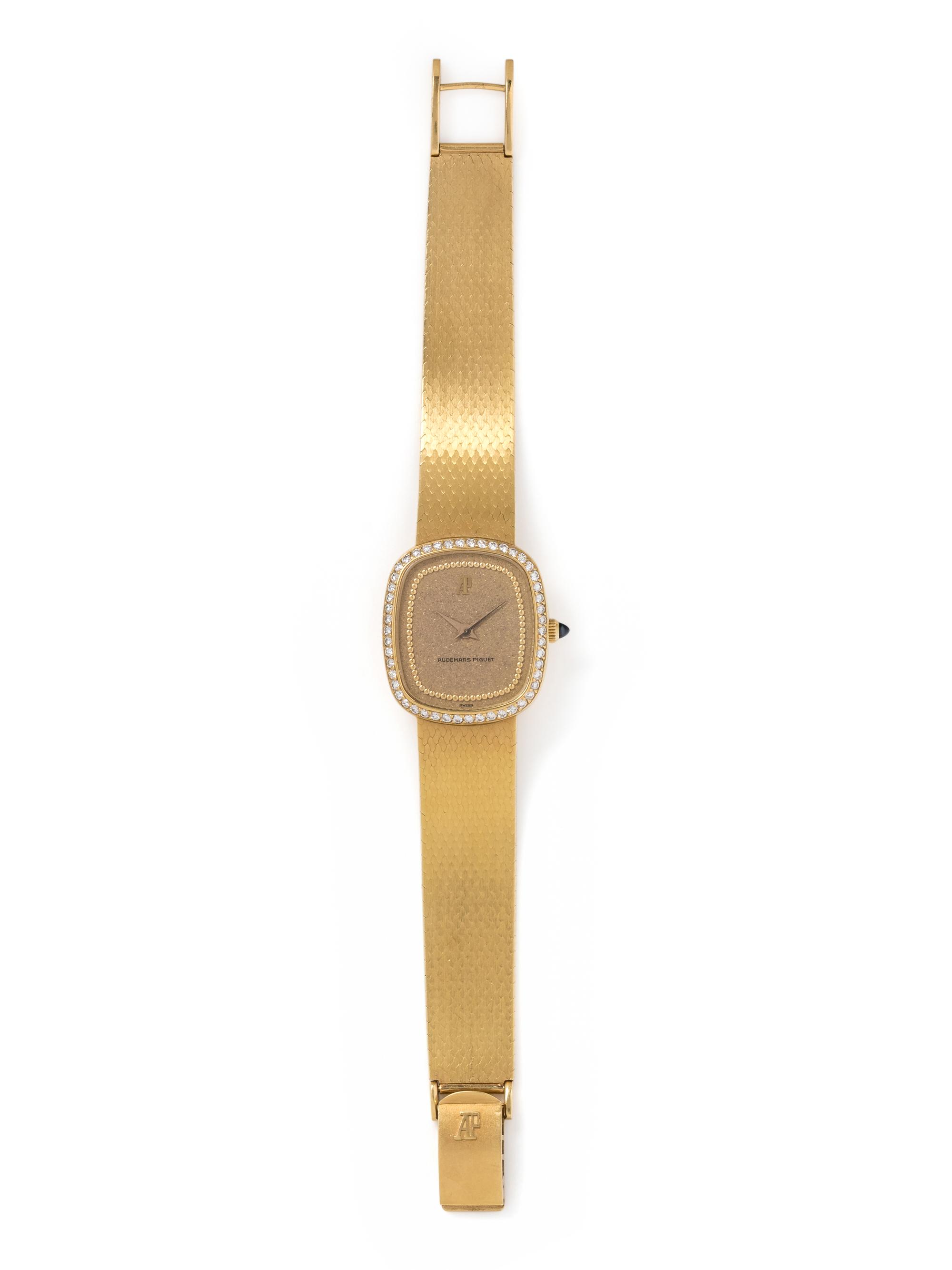 AUDEMARS PIGUET, 18K YELLOW GOLD AND DIAMOND WRISTWATCH