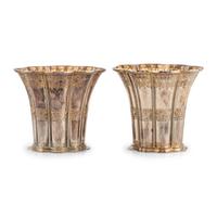 A Pair of Danish Silver Beakers