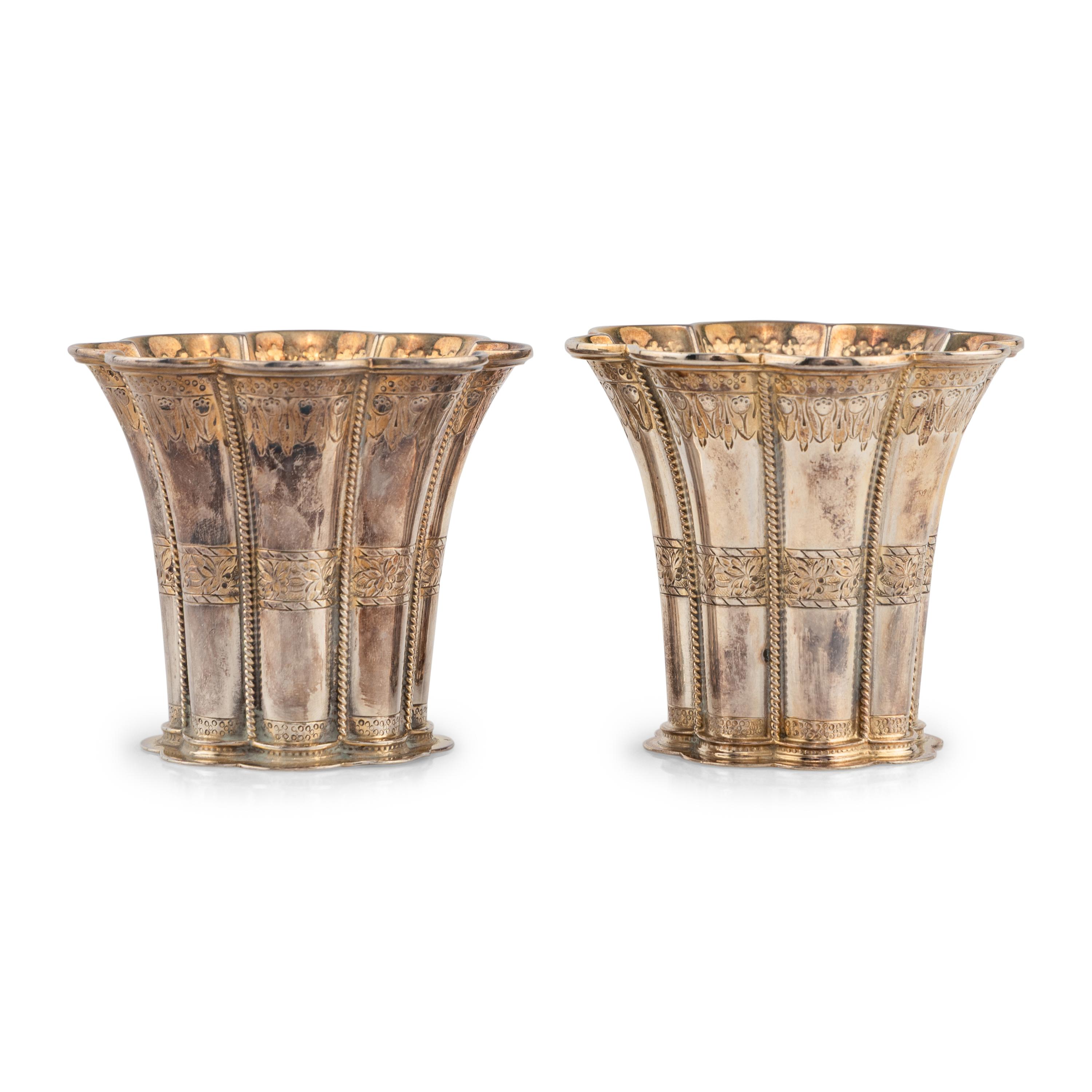 A Pair of Danish Silver Beakers