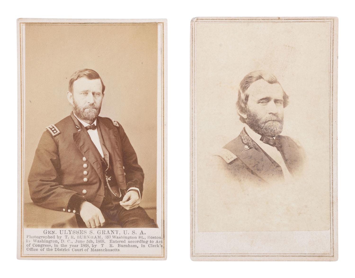 [GRANT, Ulysses S. (1822-1885)]. A group of 7 photographs of Ulysses S. Grant and his family.