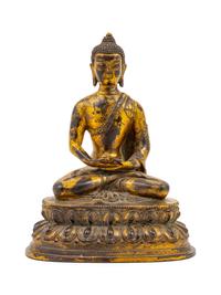 A Chinese Gilt Bronze Figure of Buddha