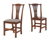 A Set of Six George III Elm Dining Chairs