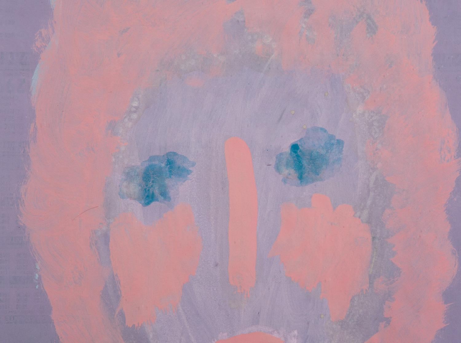 Self-portrait in Pink and Green