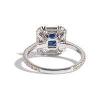UNHEATED BURMESE SAPPHIRE AND DIAMOND RING
