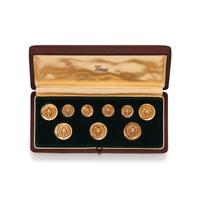 GUCCI, YELLOW GOLD BUTTON SET