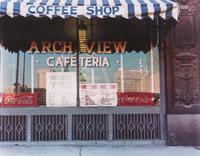 Joel Meyerowitz, (American, b. 1938), Arch View Cafeteria (from the portfolio of twelve, St. Louis and the Arch)