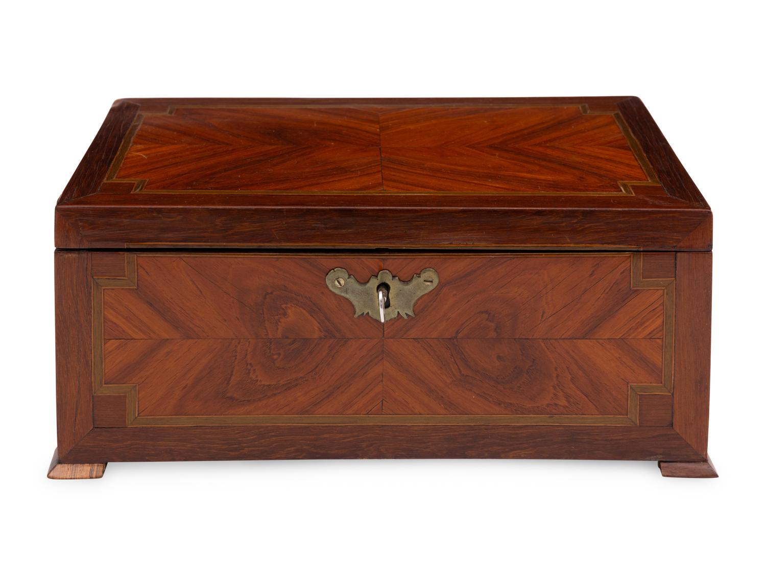 A Louis Philippe Bookmatch-Veneered Table Casket
