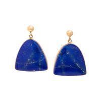 Lapis Lazuli and Yellow Gold Earrings