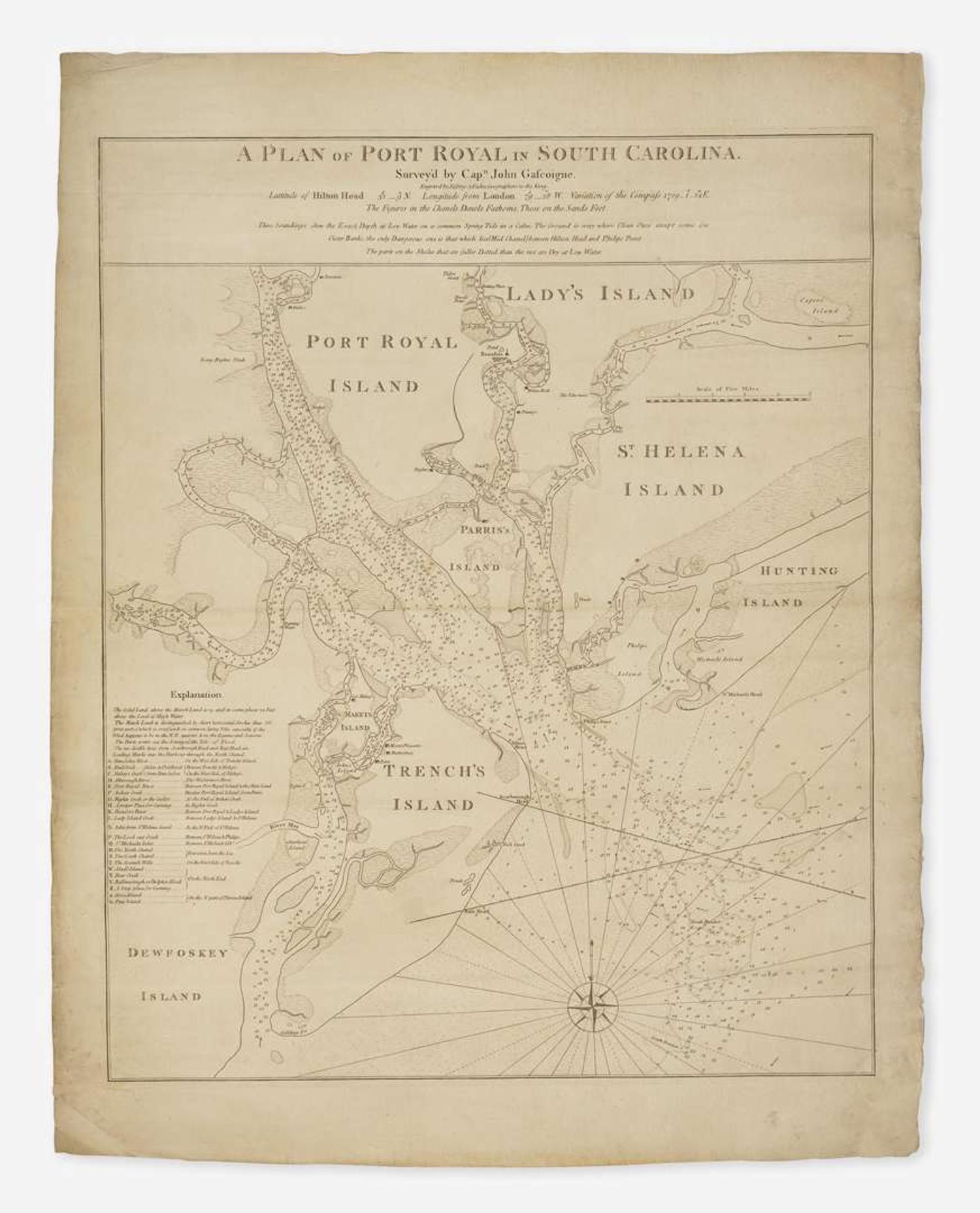 [Maps & Atlases] (Faden, William, and Thomas Jefferys): A Plan of Port Royal in South Carolina...