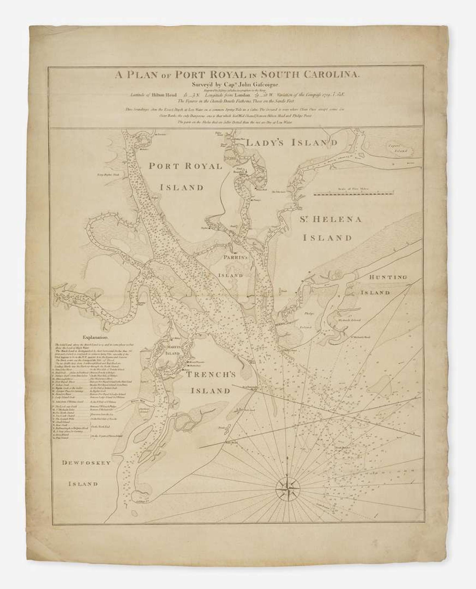 [Maps & Atlases] (Faden, William, and Thomas Jefferys): A Plan of Port Royal in South Carolina...