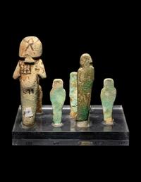 Seven Egyptian Faience Ushabtis