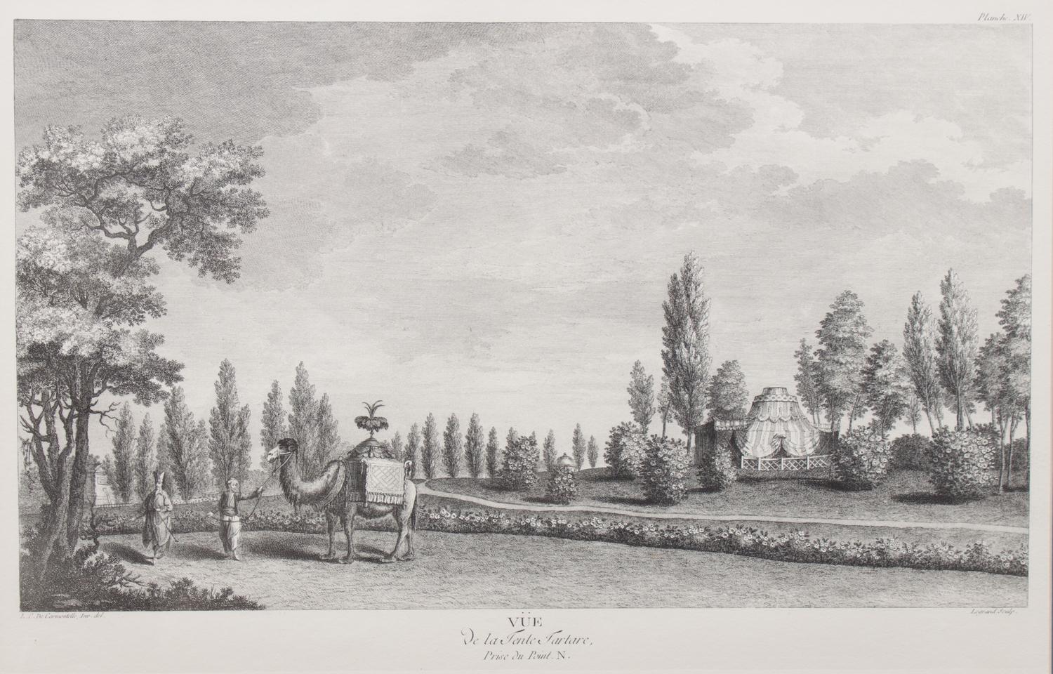 A Group of Eight Black and White Engravings, after Carmontelle 12 1/4 x 19 inches. — 20TH CENTURY