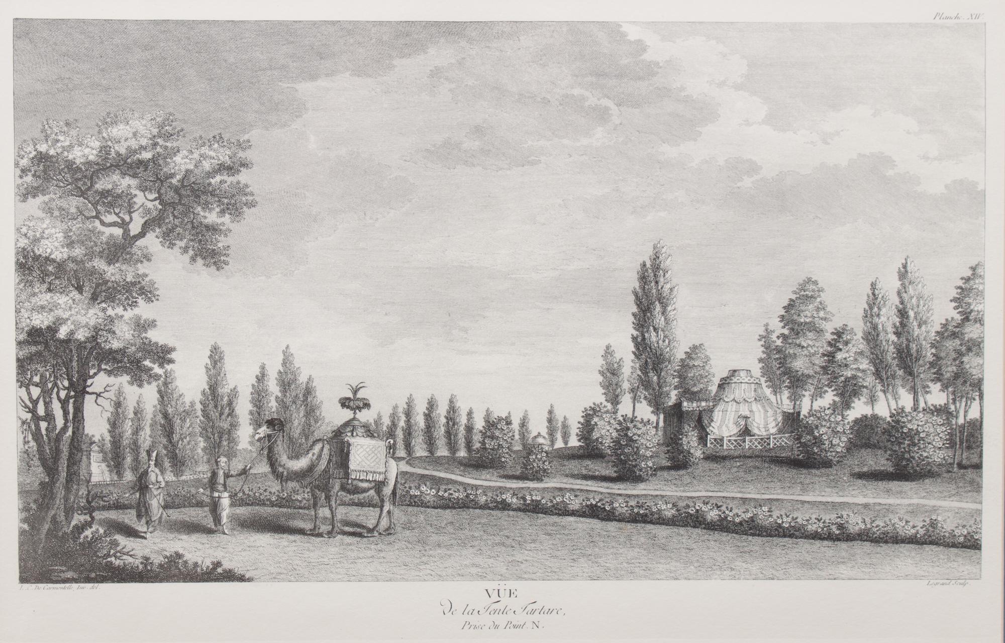 A Group of Eight Black and White Engravings, after Carmontelle 12 1/4 x 19 inches. — 20TH CENTURY