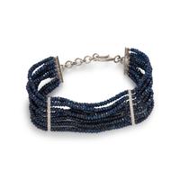 SAPPHIRE BEAD AND DIAMOND BRACELET