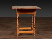 A William and Mary Pine and Maple Scrubbed Top Tavern Table
