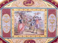 A Vienna Painted and Parcel Gilt Porcelain Tray