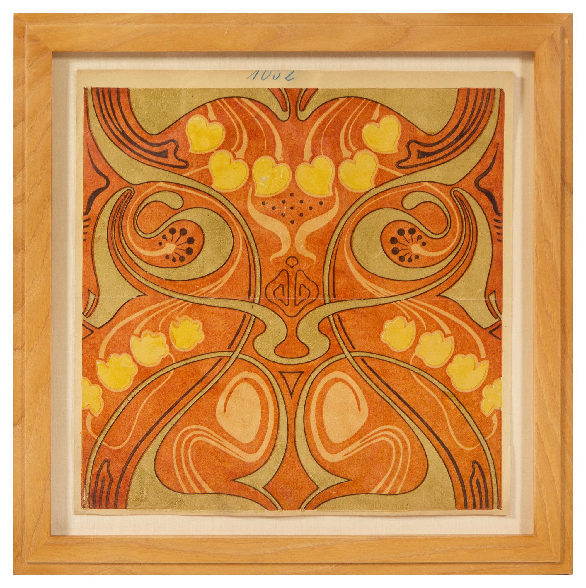 A Pair of Art Nouveau Block Prints