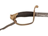 Gettysburg casualty Lieutenant W.H. Hamilton, Company I, 14th Vermont Infantry, Model 1850 foot officer's presentation sword.
