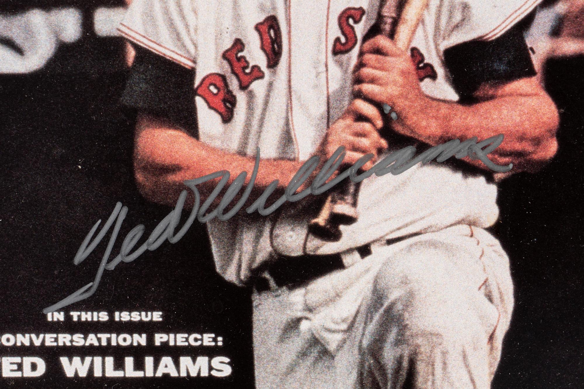 A Ted Williams Signed Autograph Sports Illustrated Cover Display (Upper Deck Authenticated),