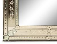 A Venetian Style Etched Glass Framed Mirror — 20th Century