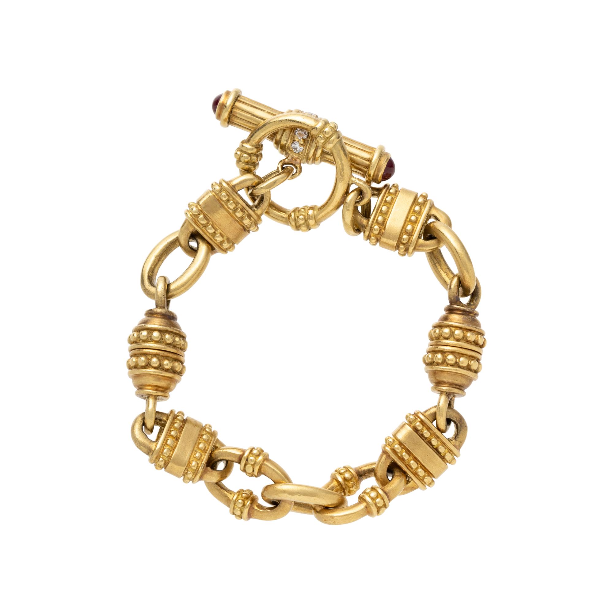 YELLOW GOLD AND DIAMOND BRACELET