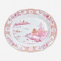 A Chinese Export Porcelain Puce-Decorated Tureen, Cover, and Stand Third quarter 18th century
