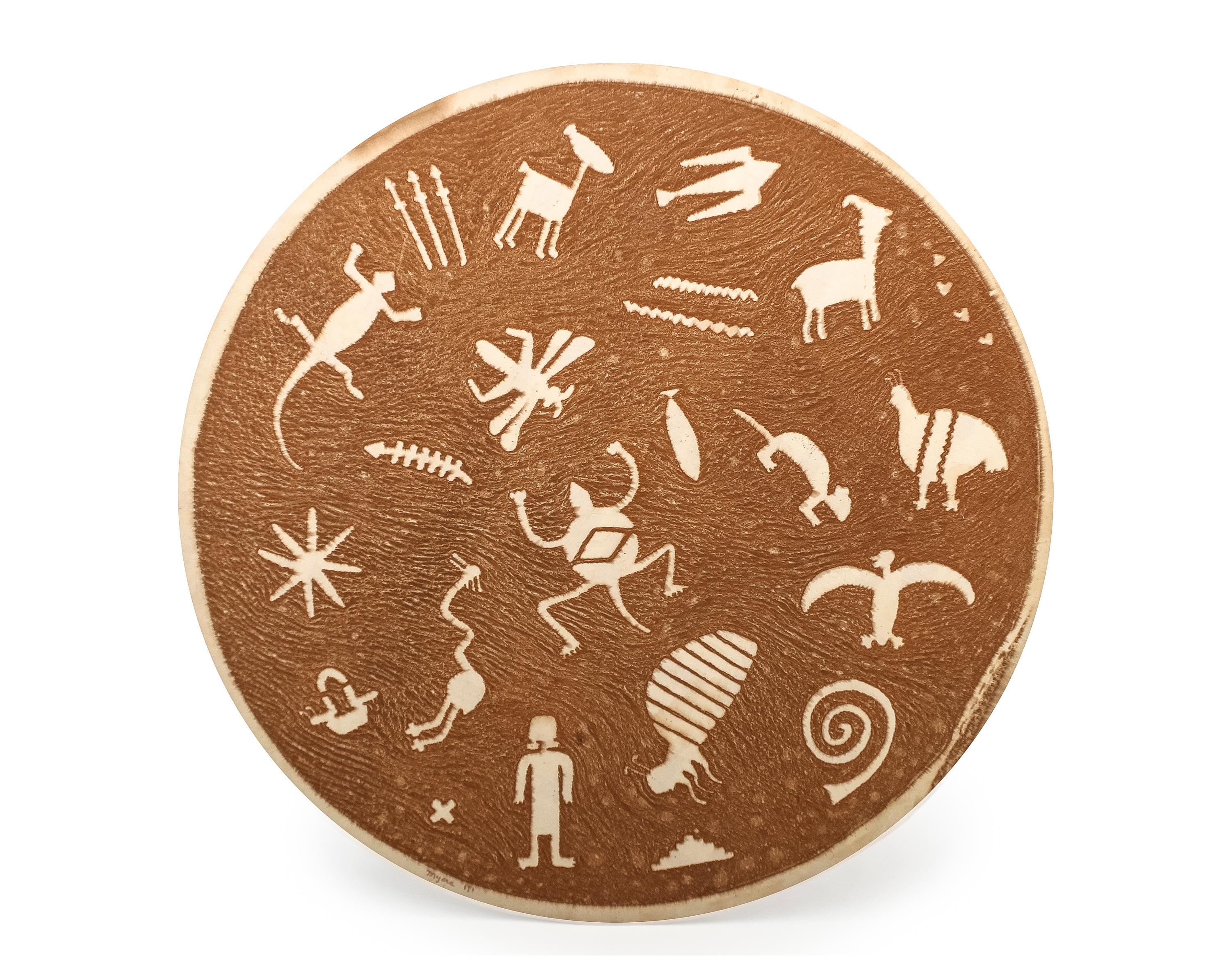 A Southwestern Style Decorative Wall Hanging Diameter 37 inches
