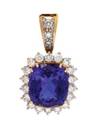 Tanzanite and Diamond Pendant