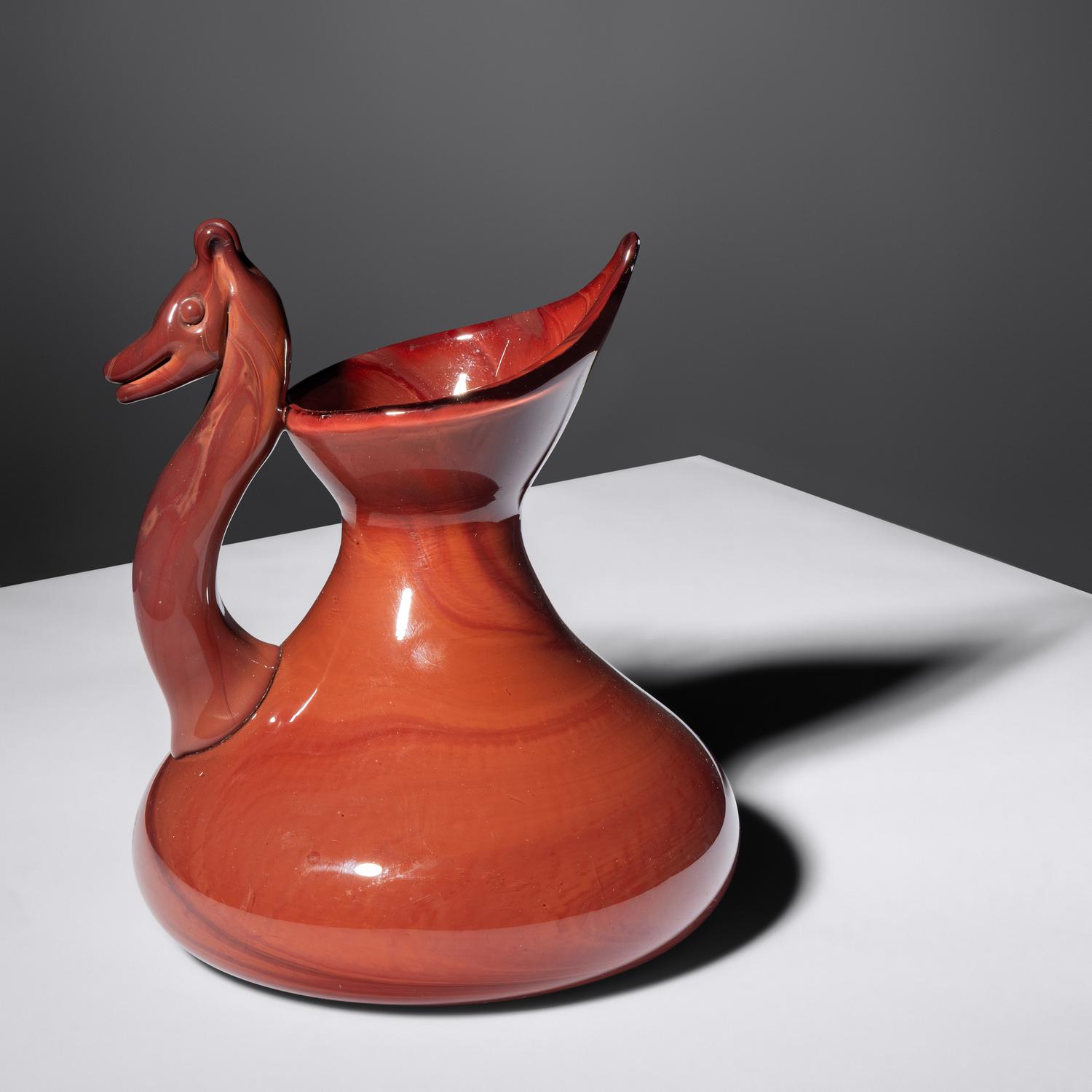 Corniola vase, c. 1952 Barovier & Toso, Italy