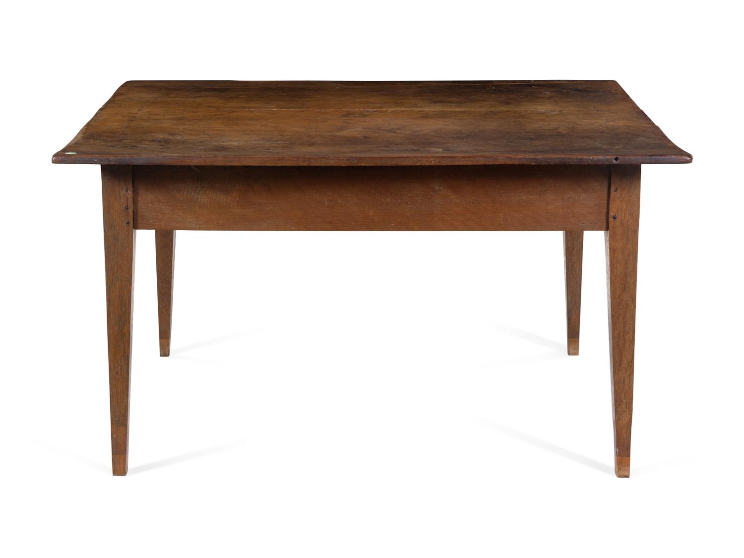 An Oak and Walnut Table