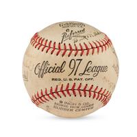 A 1942 Hutchinson Pirates Team Signed Autograph Baseball