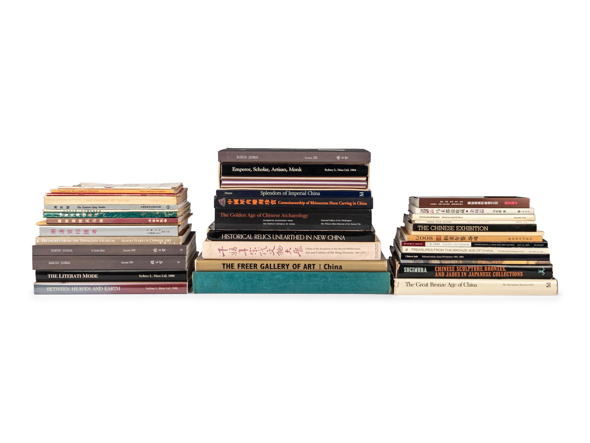 [CHINESE ART] a large group of reference books about Chinese Works of Art, comprising: