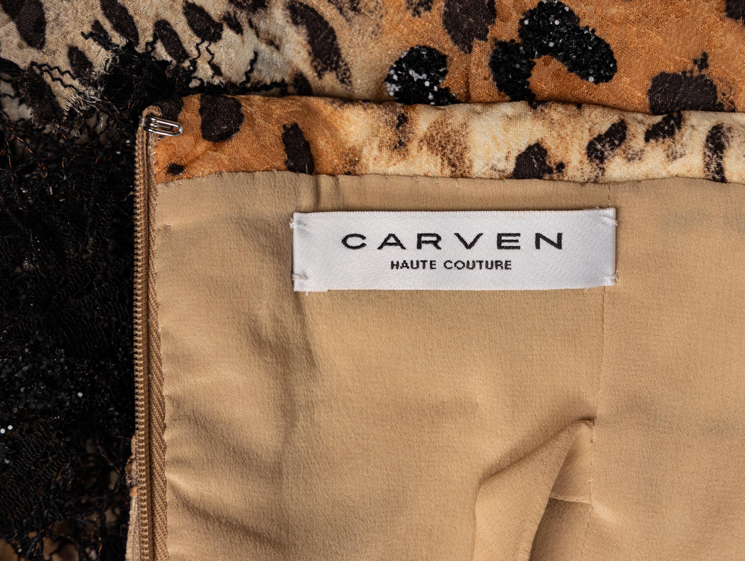 Carven Haute Couture, Cheetah Print Evening Gown & Wrap