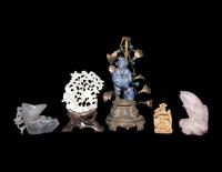 Five Chinese Hardstone Carvings