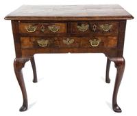 A Queen Anne Walnut Lowboy Height 28 x width 30 3/4 x depth 18 1/2 inches. — ENGLISH, 18TH CENTURY