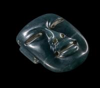 An Olmec Blue-Jade Maskette