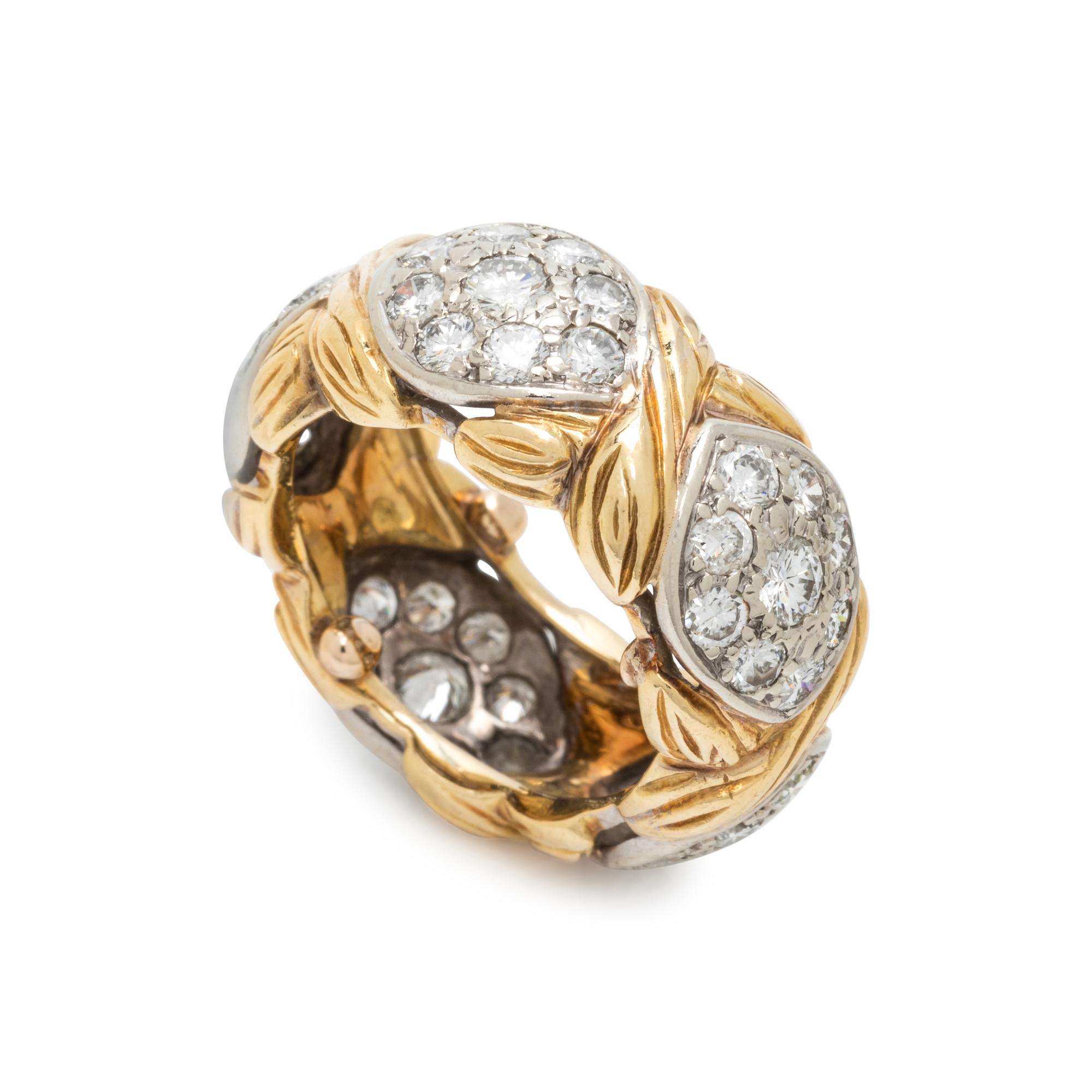BICOLOR GOLD AND DIAMOND RING