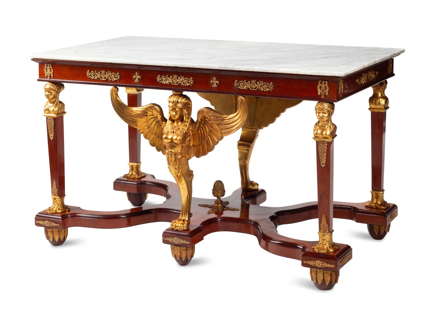 An Empire Style Marble-Top Center Table