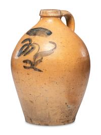 A Henry Purdy Two-Gallon Cobalt Decorated Stoneware Jug
