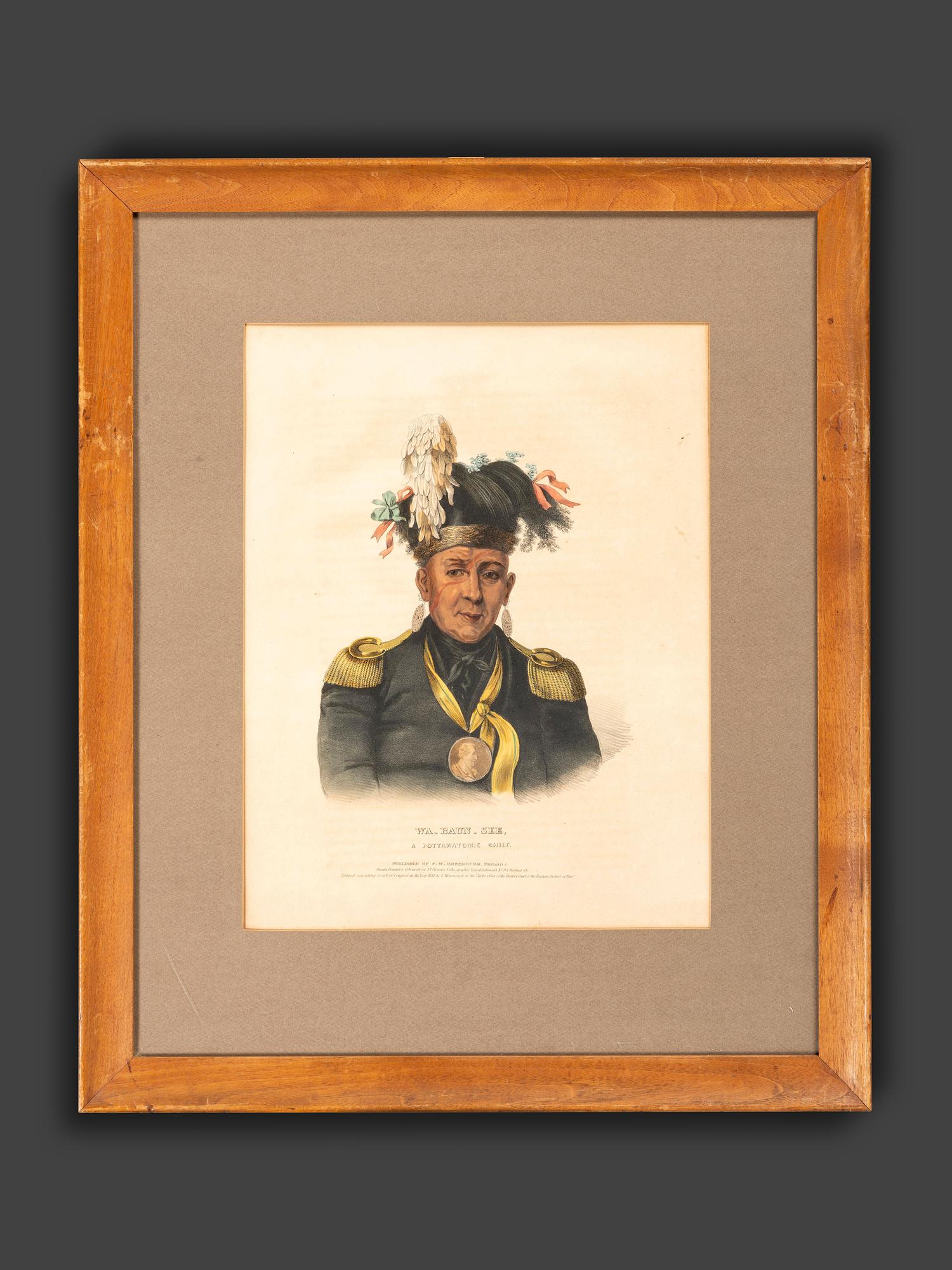 Four Hand-Colored Lithographs by McKenney and Hall