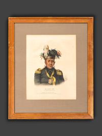 Four Hand-Colored Lithographs by McKenney and Hall