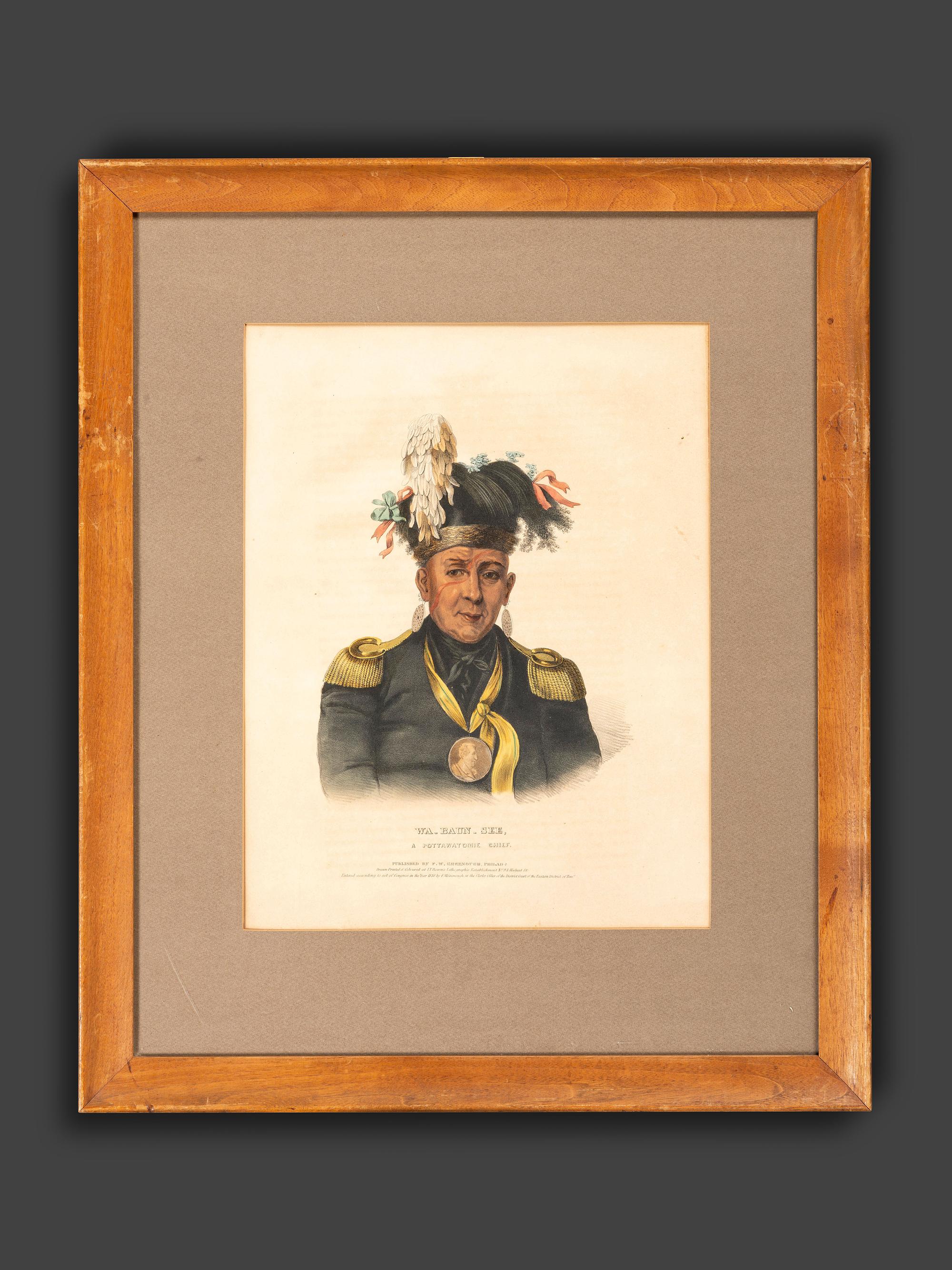 Four Hand-Colored Lithographs by McKenney and Hall