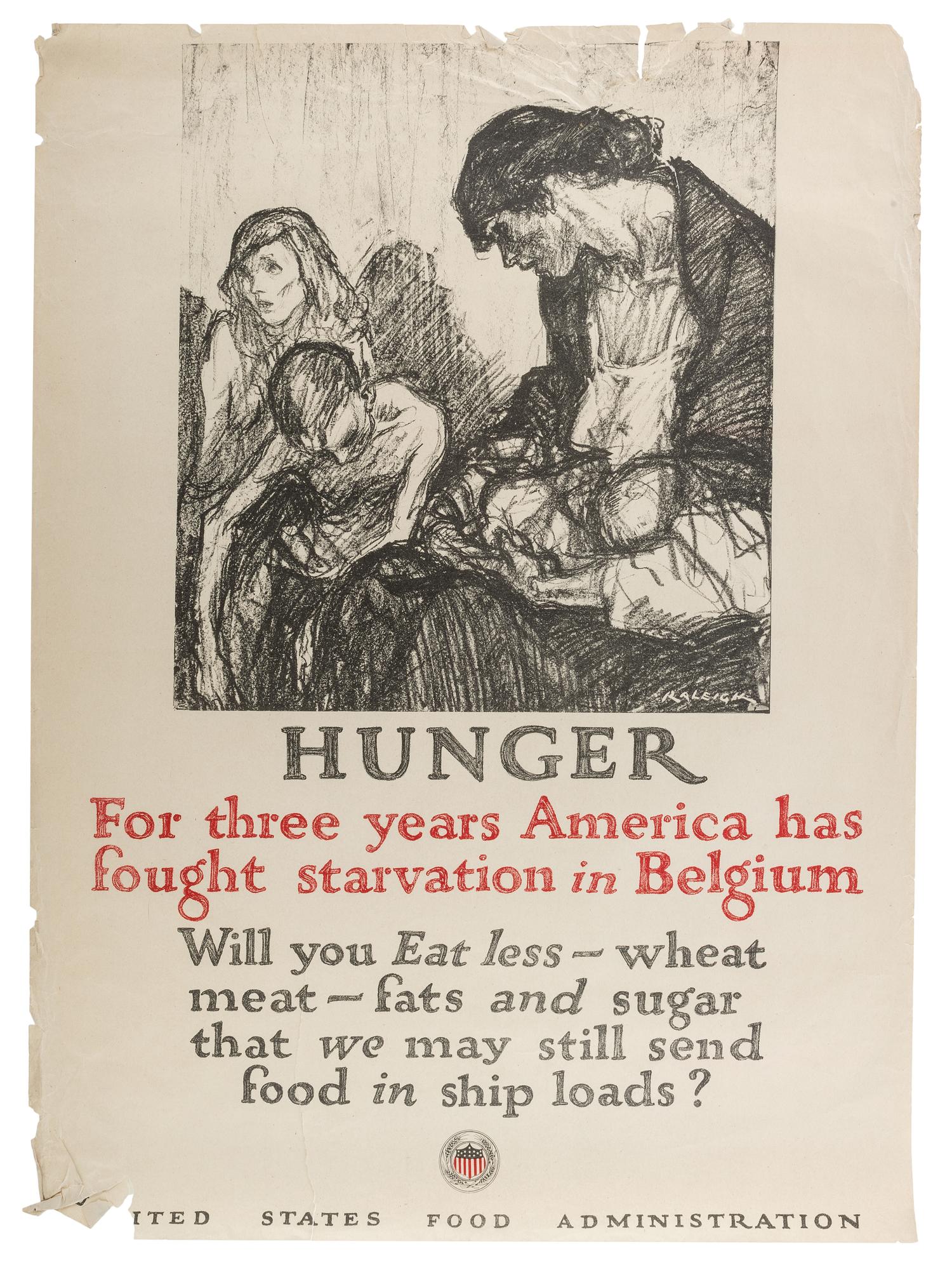 [World War I]. A group of 5 posters produced by the US Food Administration promoting food conservation, comprising: