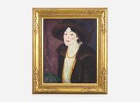 John French Sloan (American, 1871-1951) - Henrietta, Hat and Furs