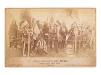 [WILD WEST SHOWS]. ELLIOTT & FRY, photographers. Indian Warriors and Tepees, Buffalo Bill's Wild West. London, ca 1887.