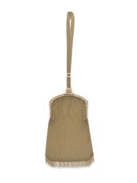 ANTIQUE, YELLOW GOLD, DIAMOND AND SAPPHIRE MESH PURSE