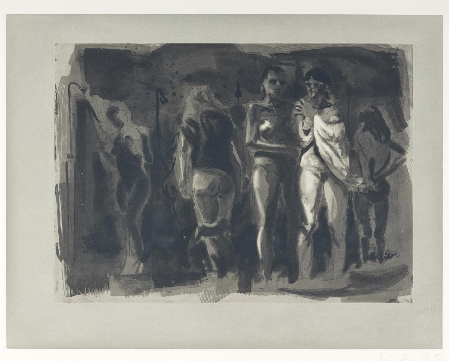 A pair of prints (Beach; Shower)