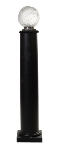 A Muller Freres Frosted Glass Lamp Height of lamp 12 1/2 inches.