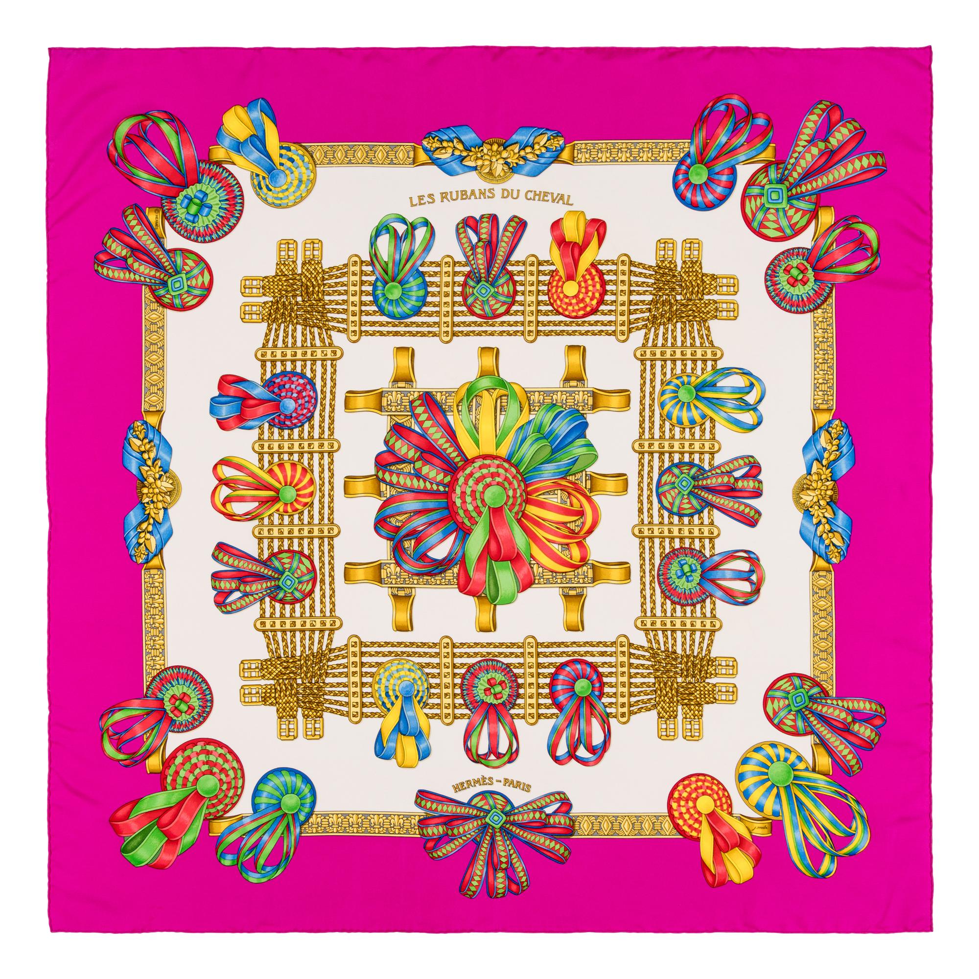 Hermès, Four Silk Scarves 90