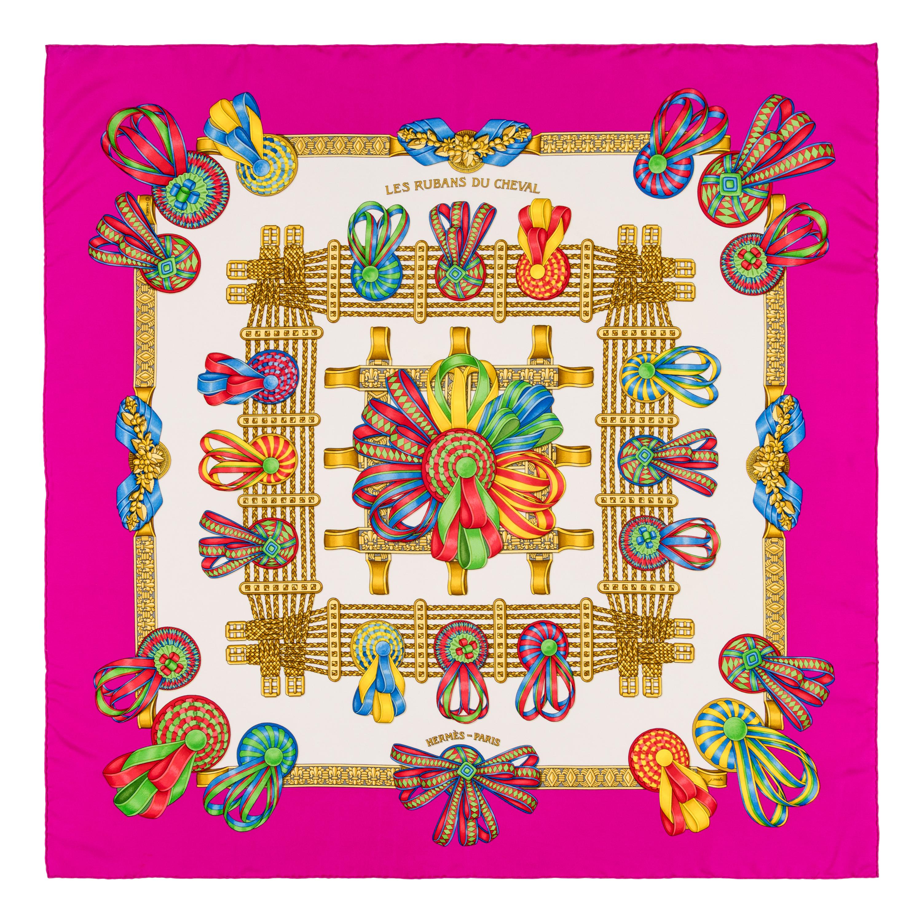 Hermès, Four Silk Scarves 90